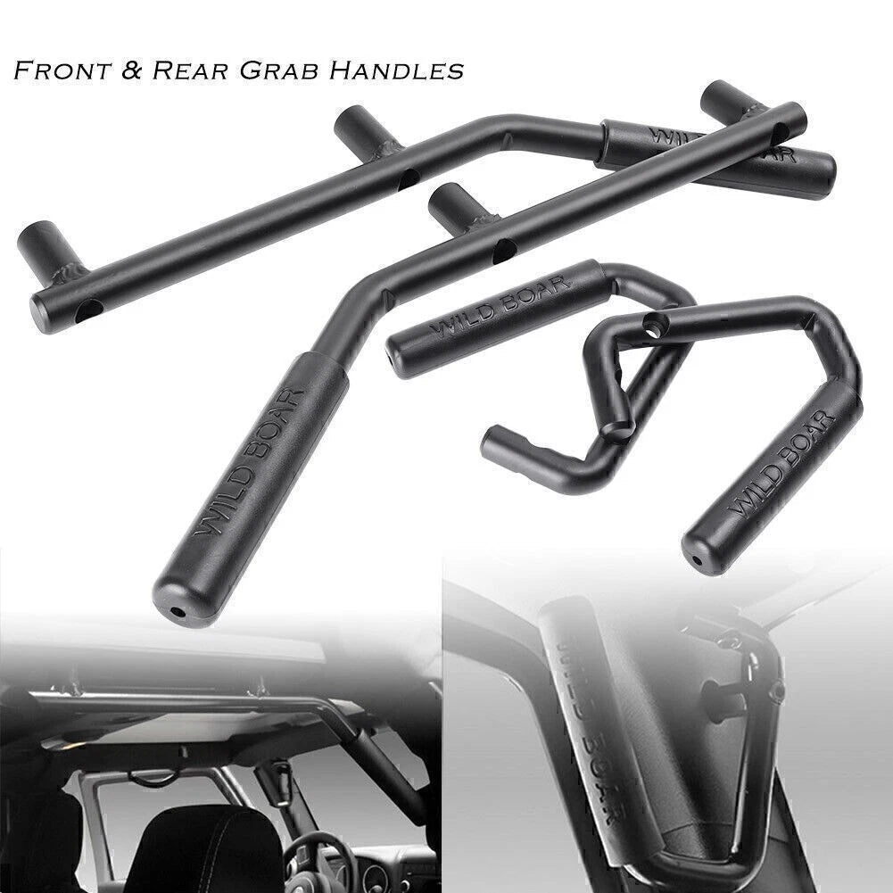 Set of 4 Solid Steel Grab Handle Bars for Jeep Wrangler JK (2007–2016)