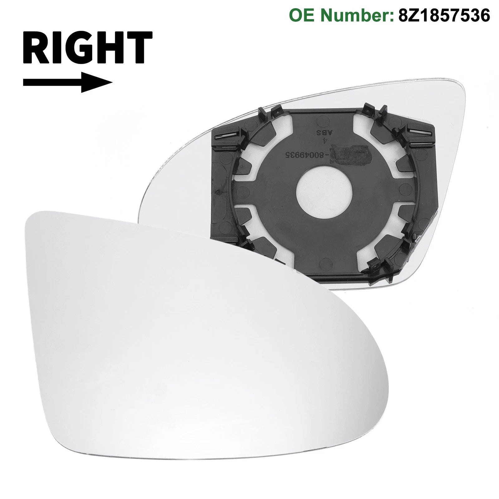 Mirror Glass Right Non Heated Replacement for Audi A2 (2000–2005)