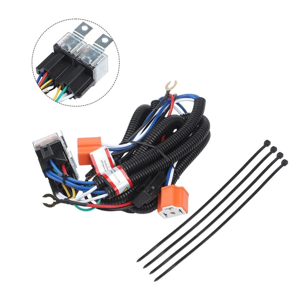 H4 Headlight Relay for High Temperature Resistance (Includes Fuse Protection)