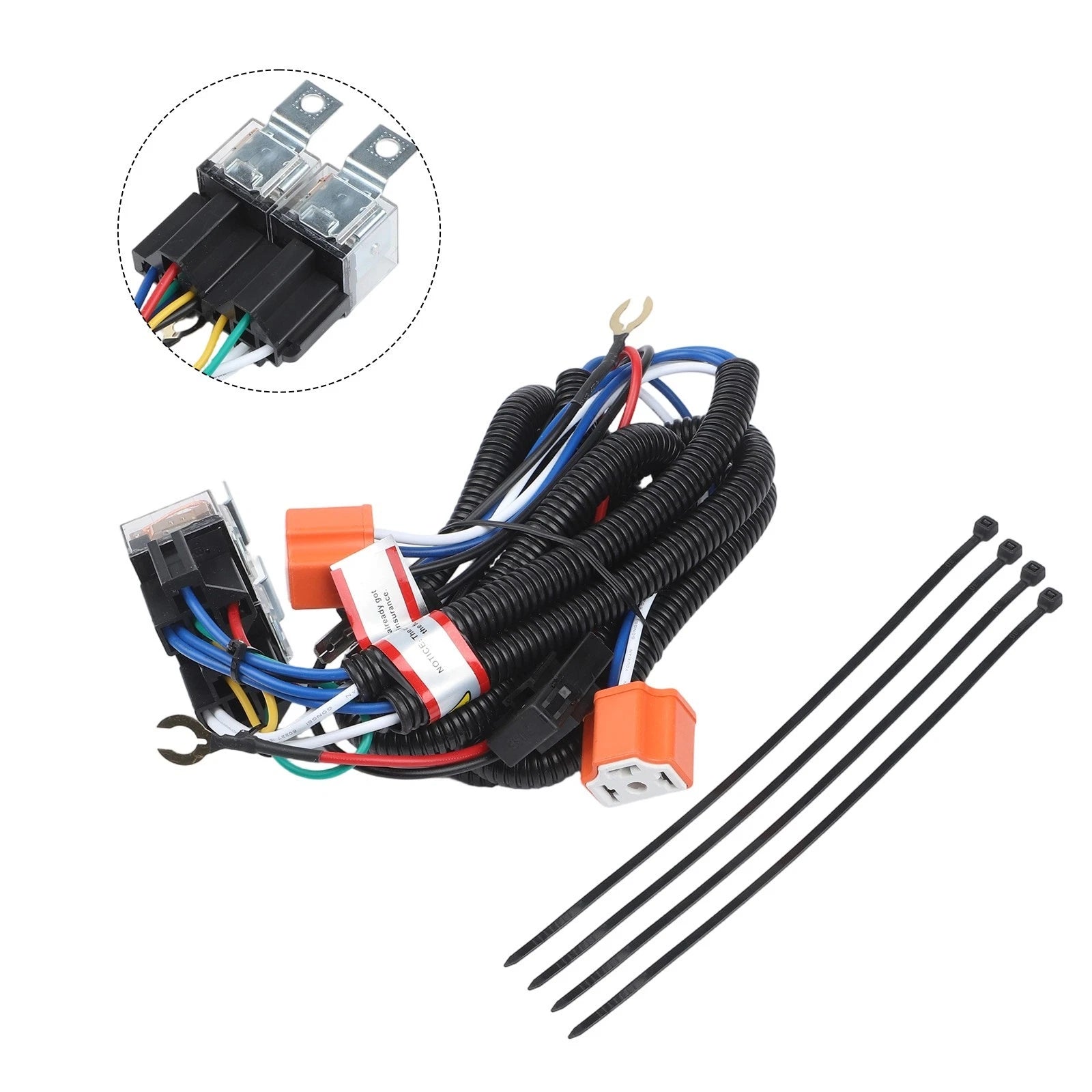 H4 Headlight Relay for High Temperature Resistance (Includes Fuse Protection)