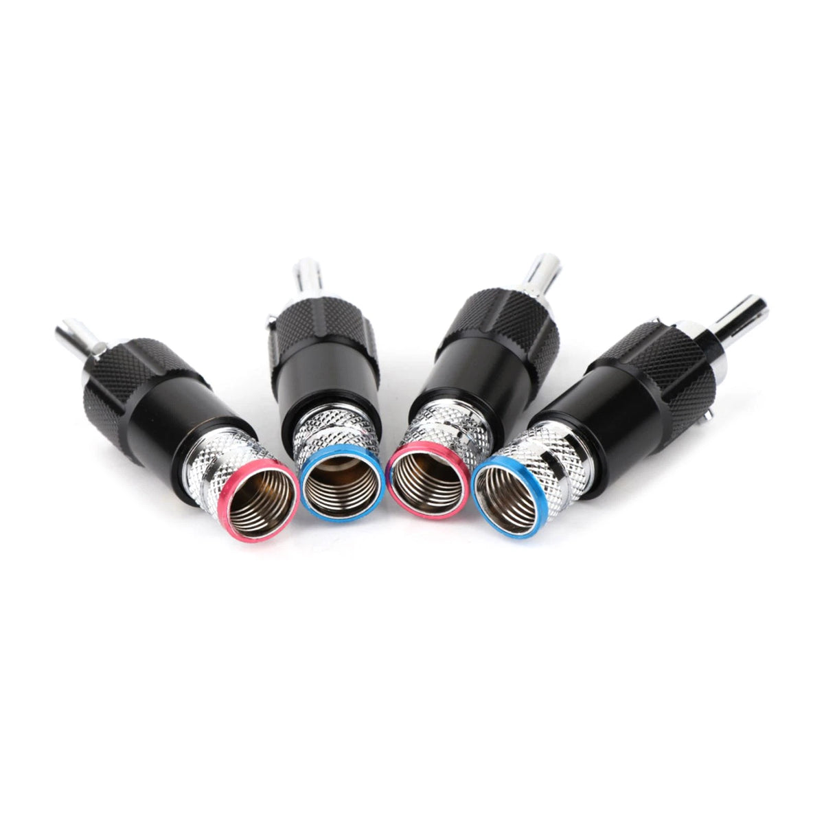 Set of 4 Brass Double Screw Locking Banana Adapter Plugs for HIFI Cable