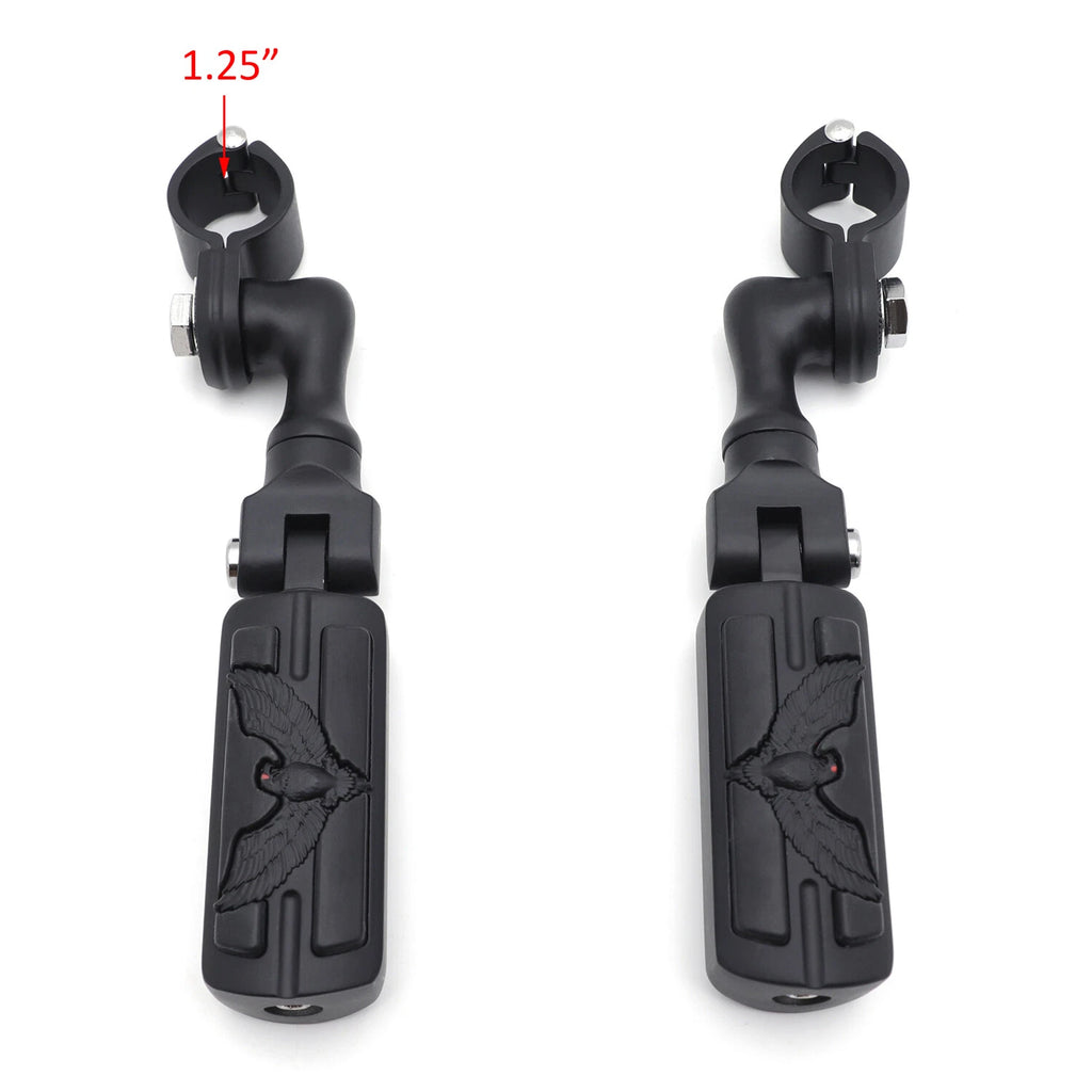 Adjustable Black 1.25" Eagle FootPeg for VTX1300 Shadow Valkyrie (2003–2009)