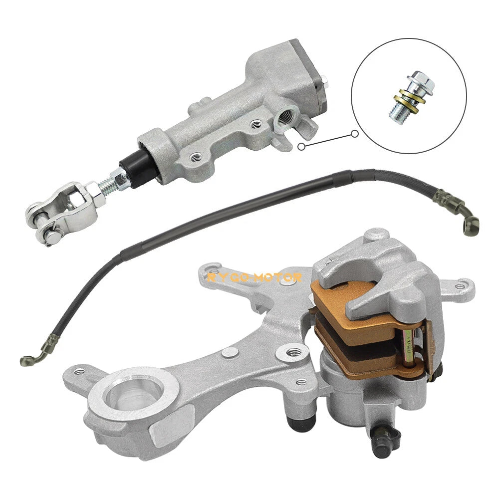 Rear Brake Caliper & Master Cylinder Hose Assy for Kawasaki KLX450R KX450/KX450F