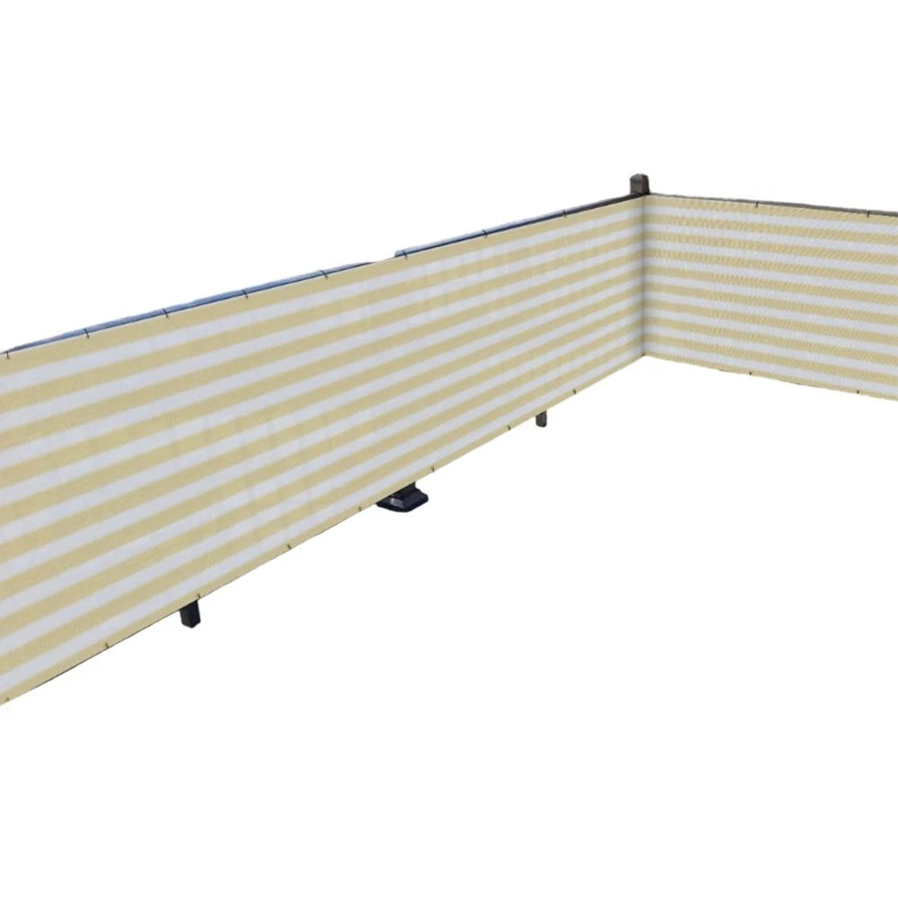 UV Resistant Striped Balcony Net for Privacy Sun Blocking