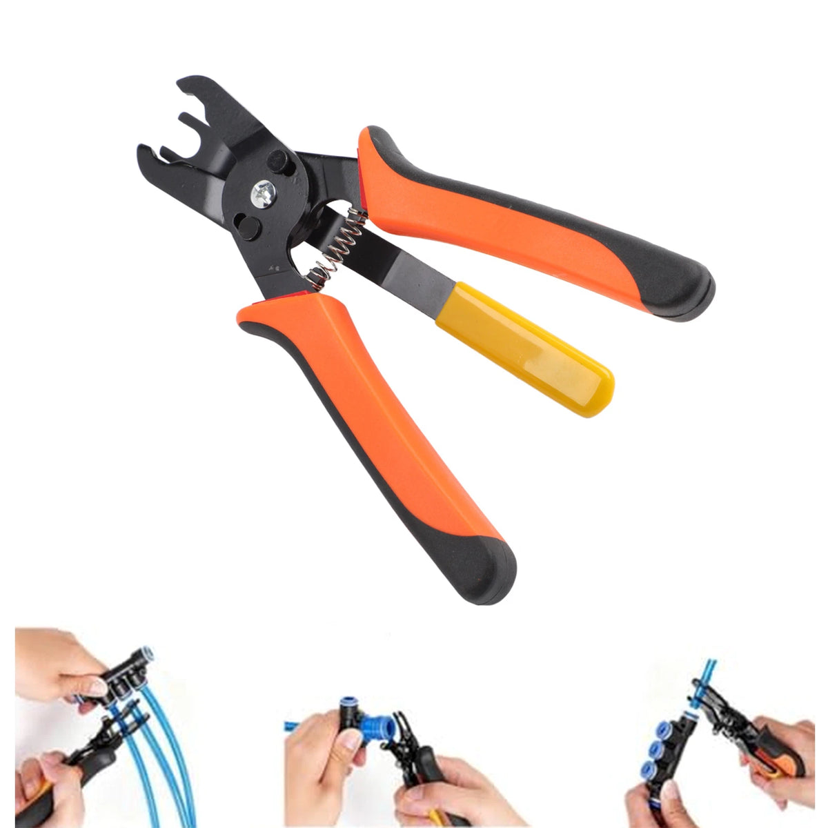 Air Hose Push Fitting Removal Tool for One Hand Use