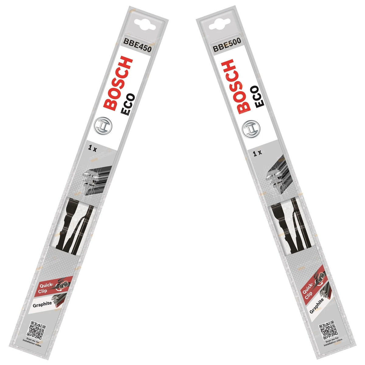 Front Pair Bosch Eco Wiper Blades for Mitsubishi Mirage CE (1996–2003)