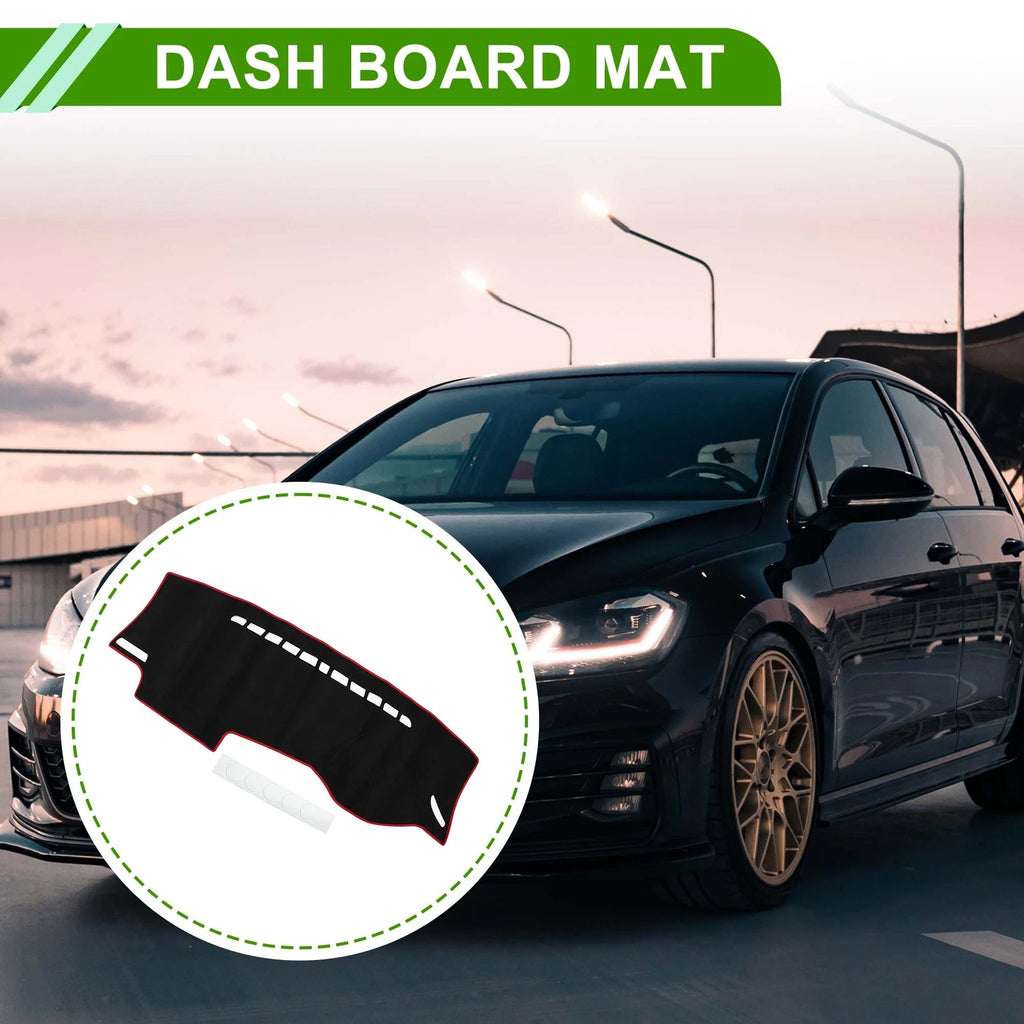 Dashboard Cover Mat for VW Golf 7 (2013–2016) Sun Protector Black Red