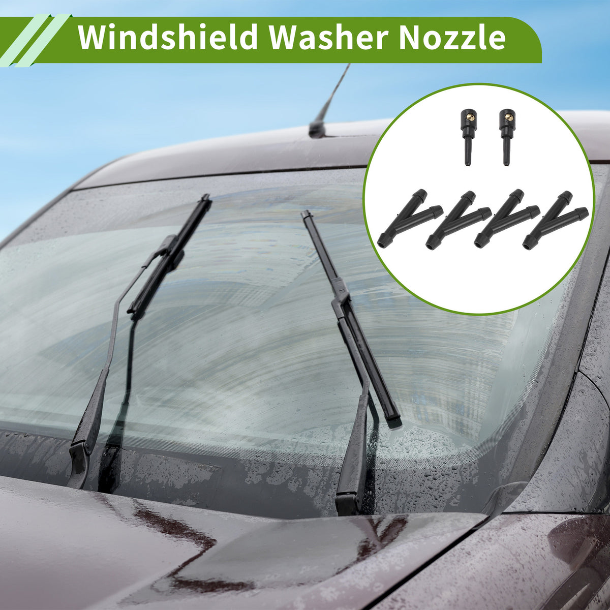 Windshield Washer Nozzle With Hose Connector Replacement for Audi A4 (2015–2023)