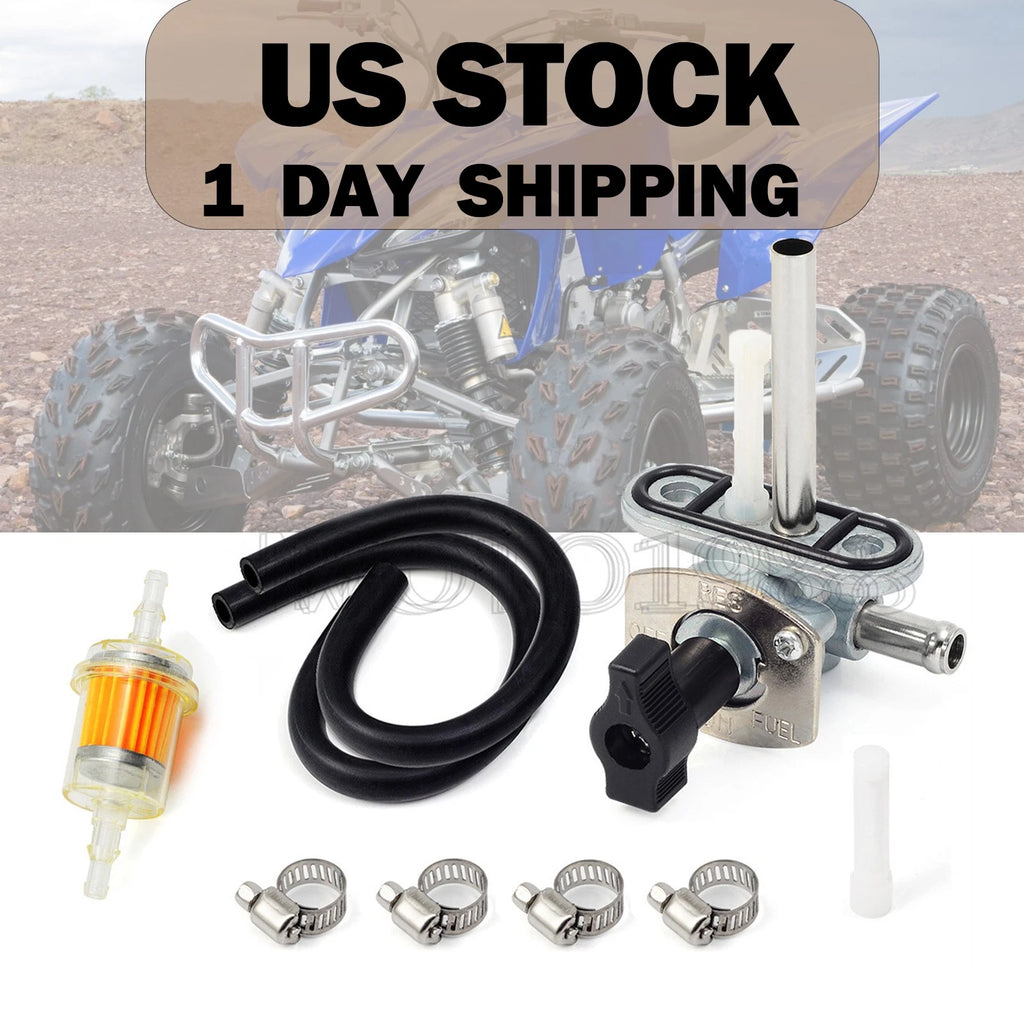 Fuel Petcock Gas Tank Switch with Fuel Filter Lines for Yamaha YFZ450 (2004–2013)