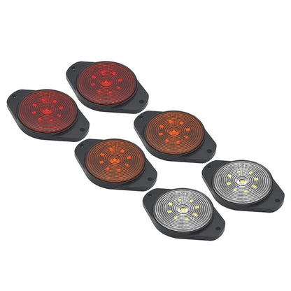 2X Round 9 LED Side Light Marker Lamp for Car Bus Truck Trailer