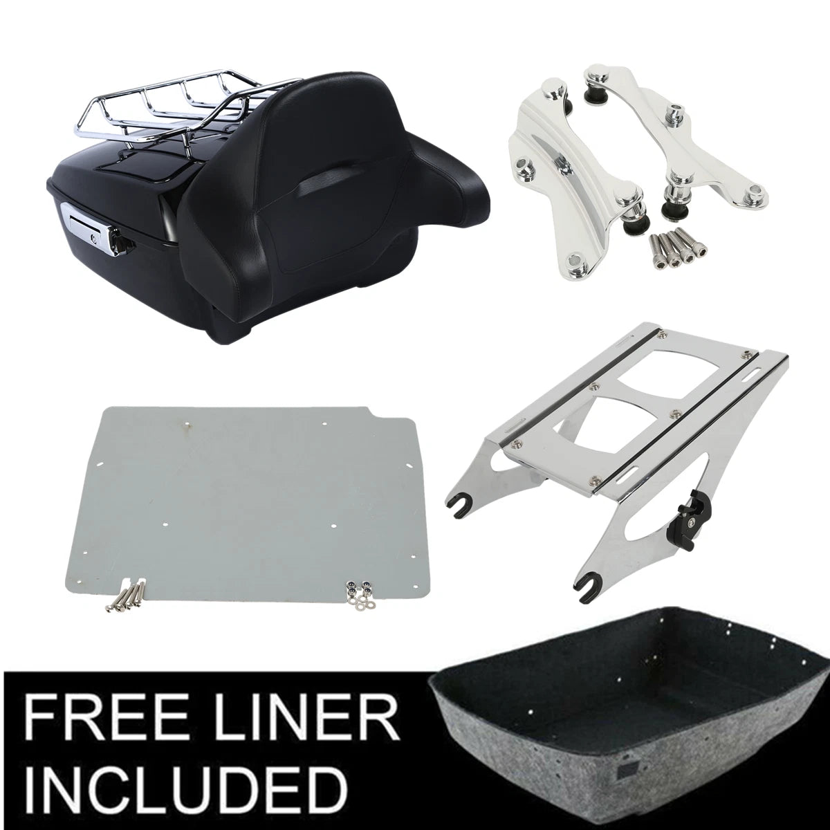 Trunk Pad Rack Mount Plate for Harley Street Road Glide (2014–Present)