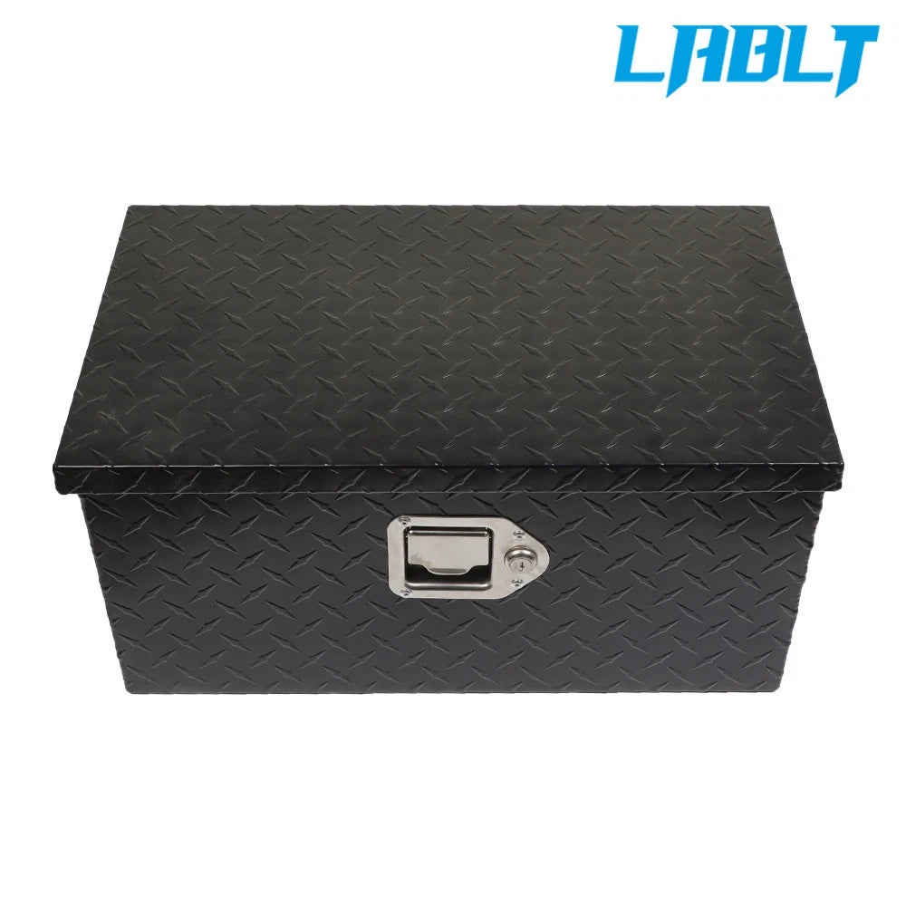 20" Tool Box for Pickup Trailer (Black Aluminum Diamond Plate)