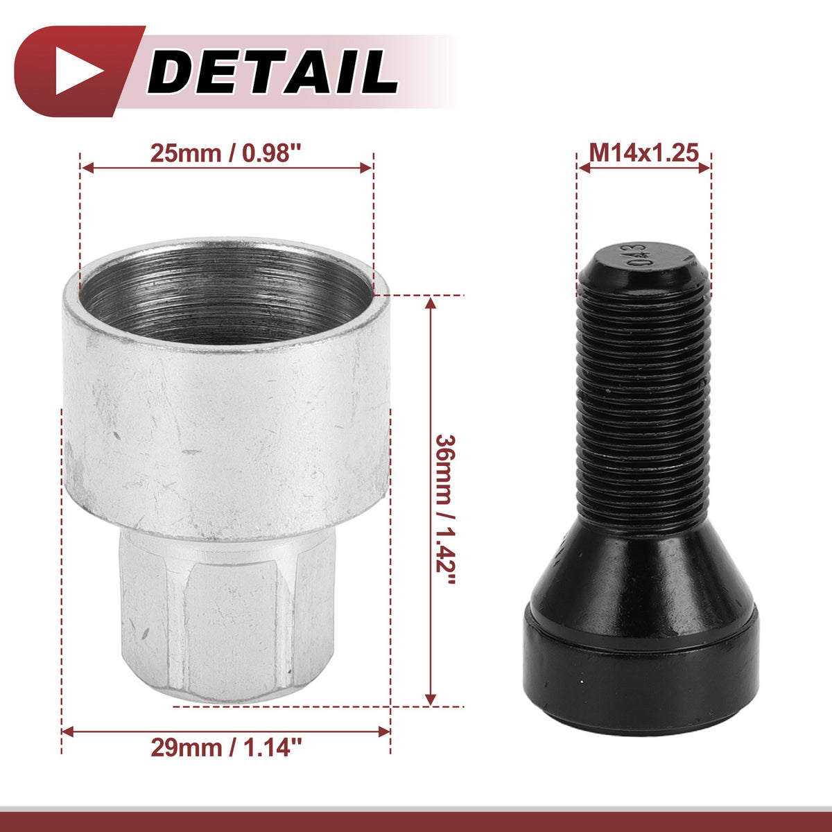 Wheel Lock Lug Nut Kit Anti Theft for BMW 3 Series (2006–2019)