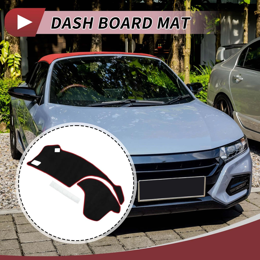 Dashboard Dash Cover Mat Sun Protector for HONDA S660 (2015–2023) Black Red