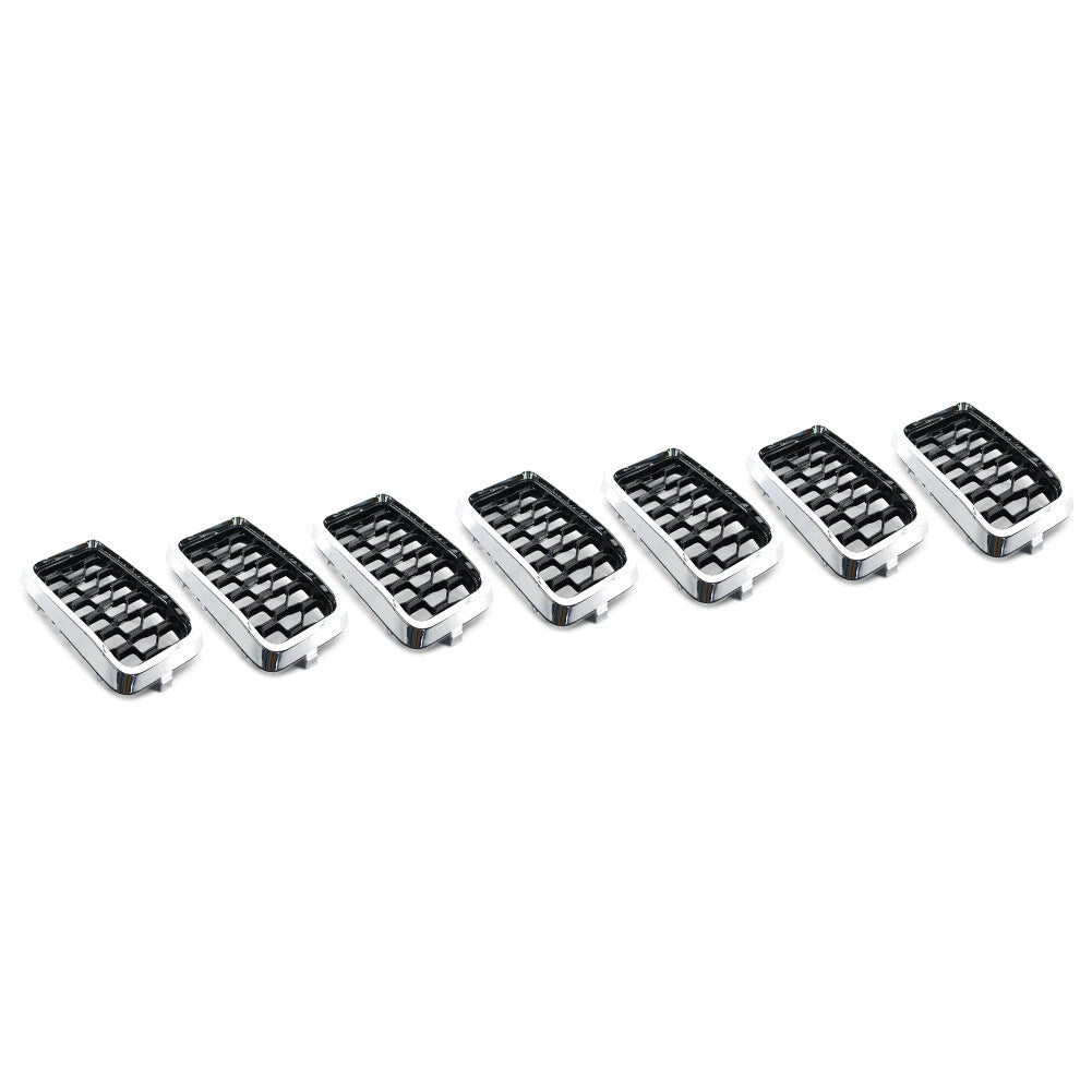 Front Grille Honeycomb Mesh Insert Cover Chrome for Jeep Grand Cherokee (2017–2021)