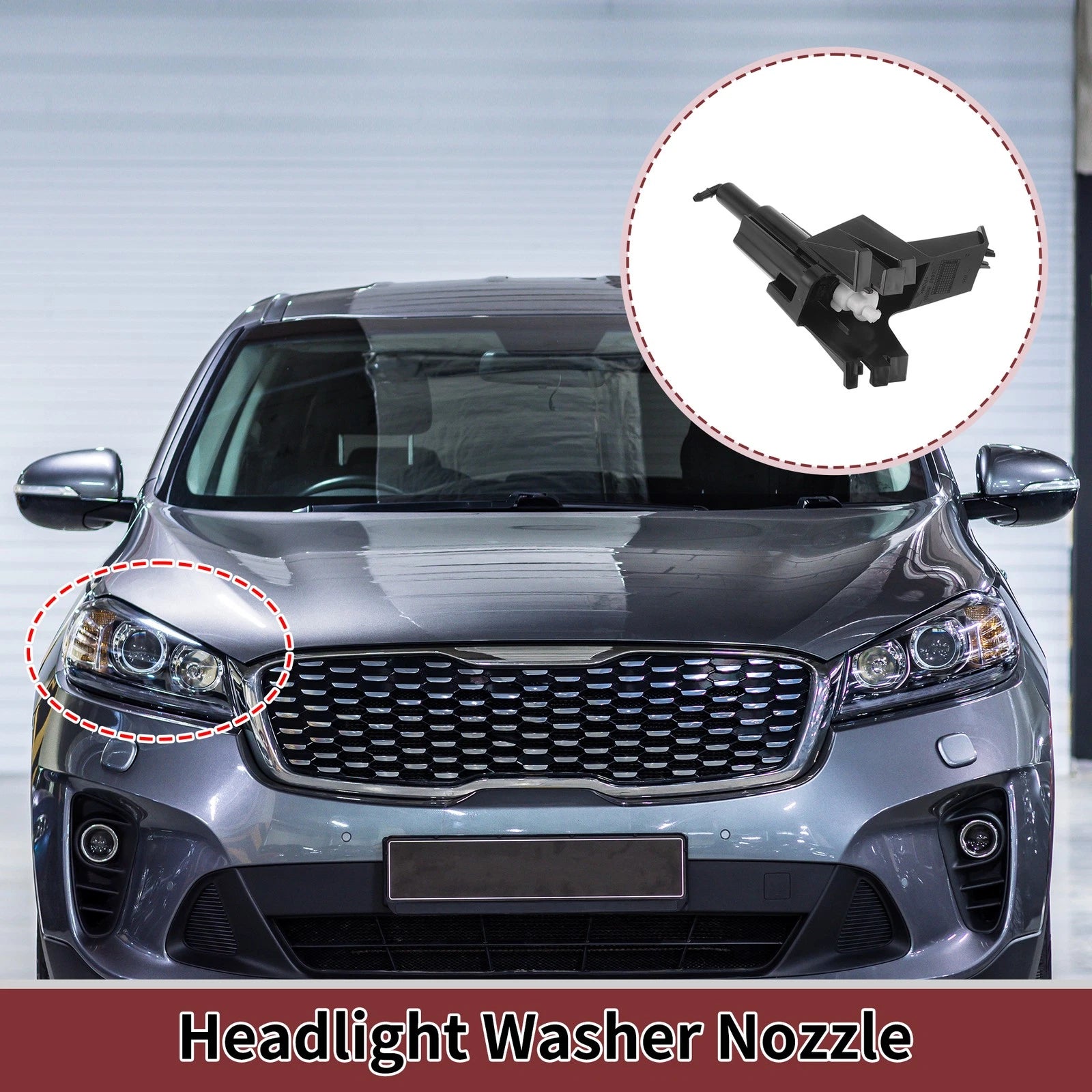 Front Passenger Side Headlight Washer Nozzle for Nissan Qashqai (No. 28645BR00A)