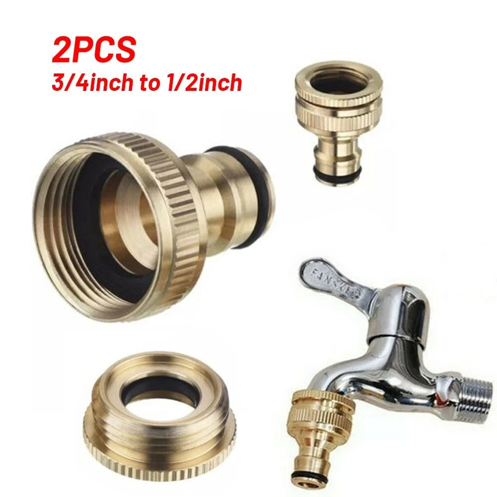 2X Solid Brass Quick Connectors for Gardening Essentials