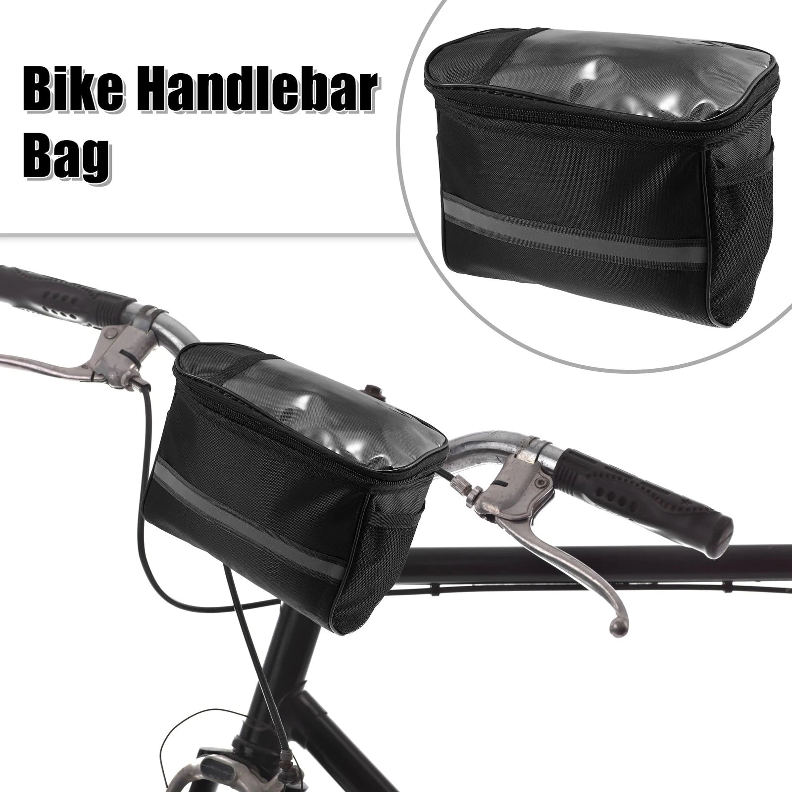 Bike Handlebar Bag with Touch Screen Phone Holder for Universal 2010–2025