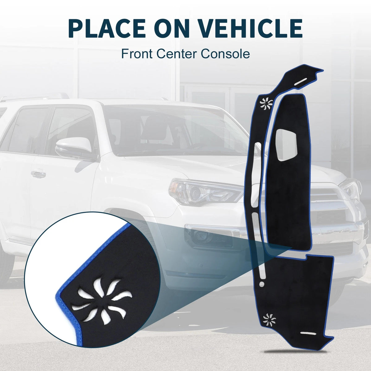 Dashboard Cover Mat for Suzuki WagonR MH35S/MH55S (2013–2021) Black Blue
