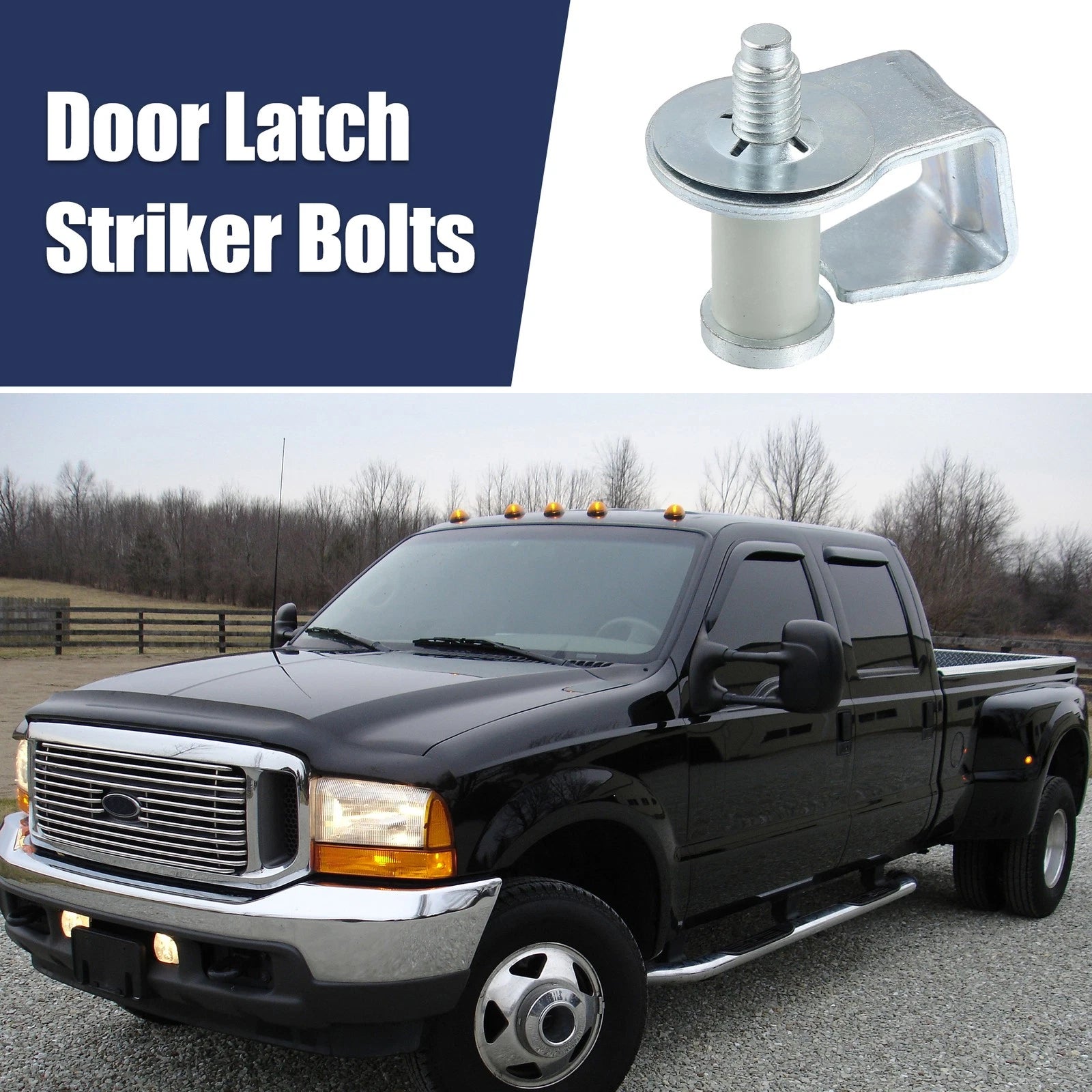 Car Door Latch Lock Striker Bolts Replacement for Ford Bronco (1966–1977)