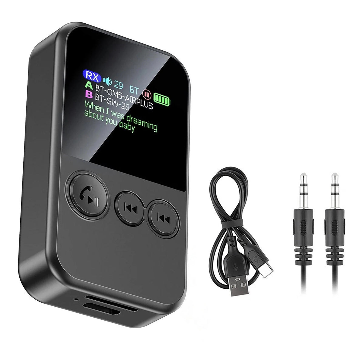 Bluetooth Car Kit Adapter for Universal Use (TF Card Slot, Multi-Format)