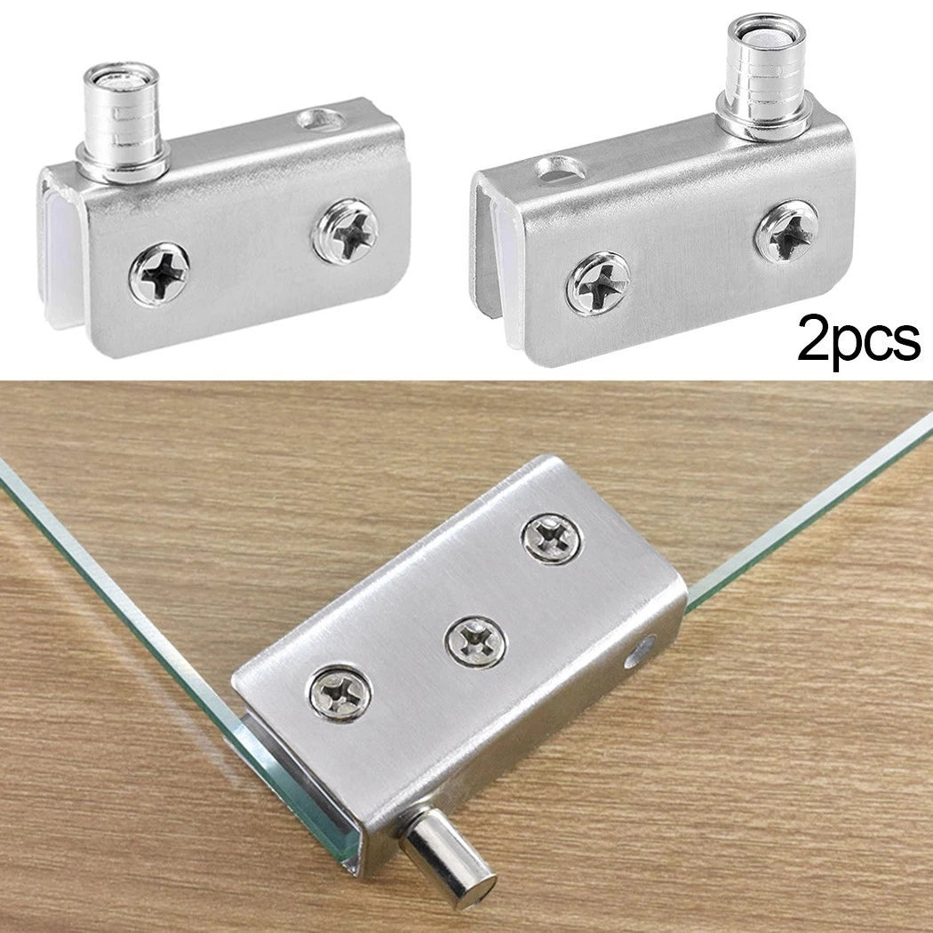 2X Metal Door Hinges for Cupboard (Pivot Clip)