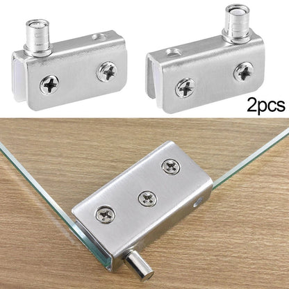 2X Metal Door Hinges for Cupboard (Pivot Clip)