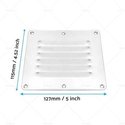 Rectangular Air Vent for Caravan Boat Wall Eave (Stainless Steel)