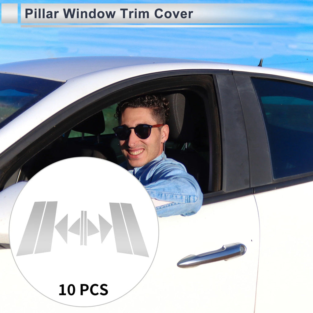 10 Pcs Door Pillar Window Trim Replacement for Mazda 3 Axela (2014–2018)