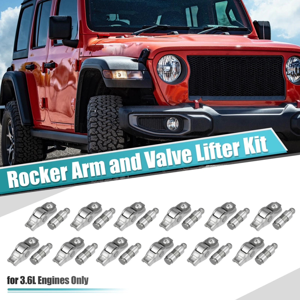 Rocker Arm and Valve Lifter Kit 12 Piece for Chrysler 200 300 Dodge Charger (2011–2019)