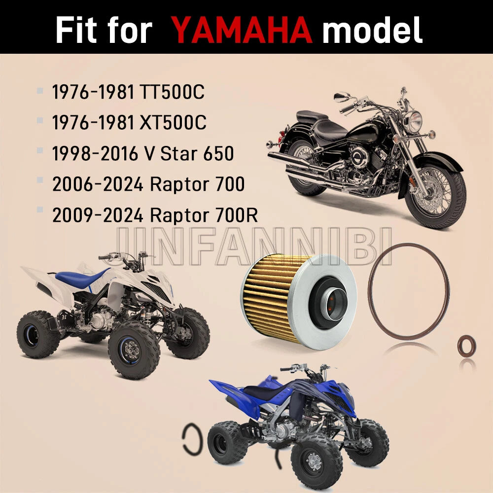 Oil Filter Kit for Yamaha V Star 650 XVS650 (1998–2016)