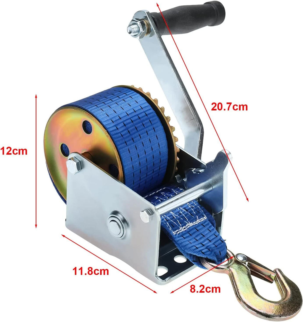 600LBS Hand Winch for ATV Boat Trailer (Heavy Duty)