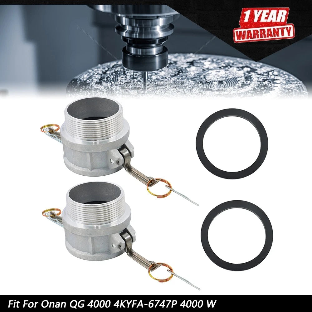 2X Type B Aluminum Cam and Groove Hose Fitting for Global 3" Plug X 3"NPT
