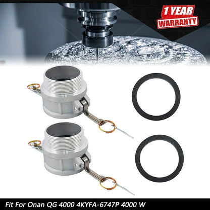 2X Type B Aluminum Cam and Groove Hose Fitting for Global 3" Plug X 3"NPT