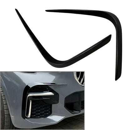 Front Bumper Side Vent Cover Trim for BMW X5 G05 M Sport (2019–2022) Gloss Black