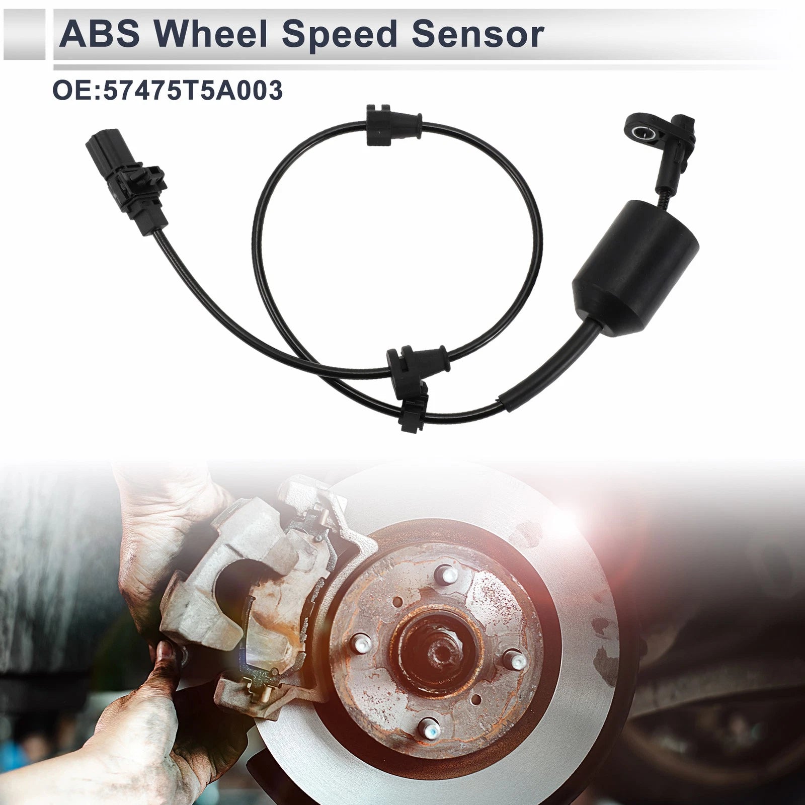 ABS Wheel Speed Sensor Replacement Rear Left for Honda Fit City (2010–2019)