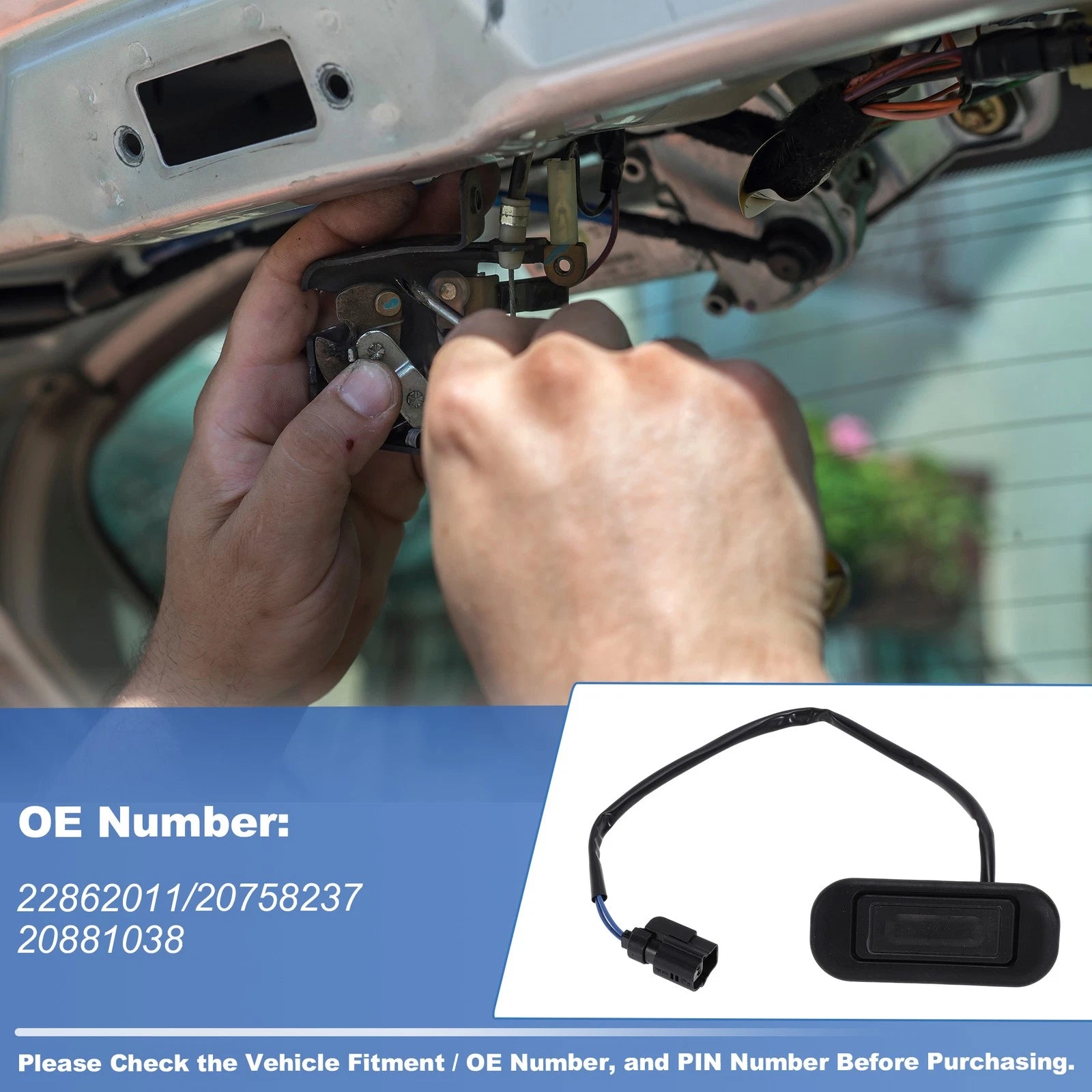 Tailgate Trunk Switch Replacement for Chevrolet Equinox (2010–2017)