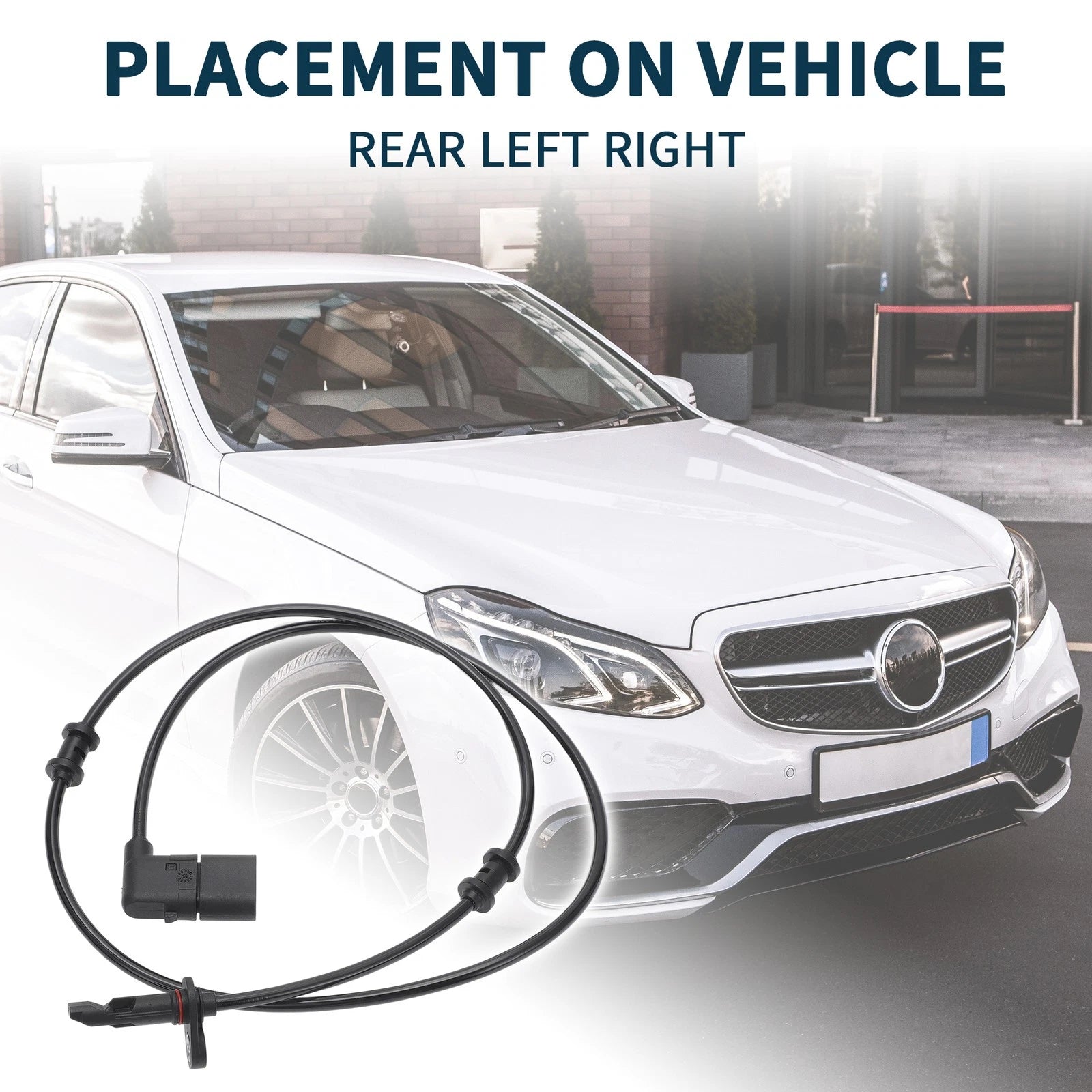 2pcs Rear Side ABS Wheel Speed Sensor Replacement for Mercedes-Benz C300 (2015–2021)