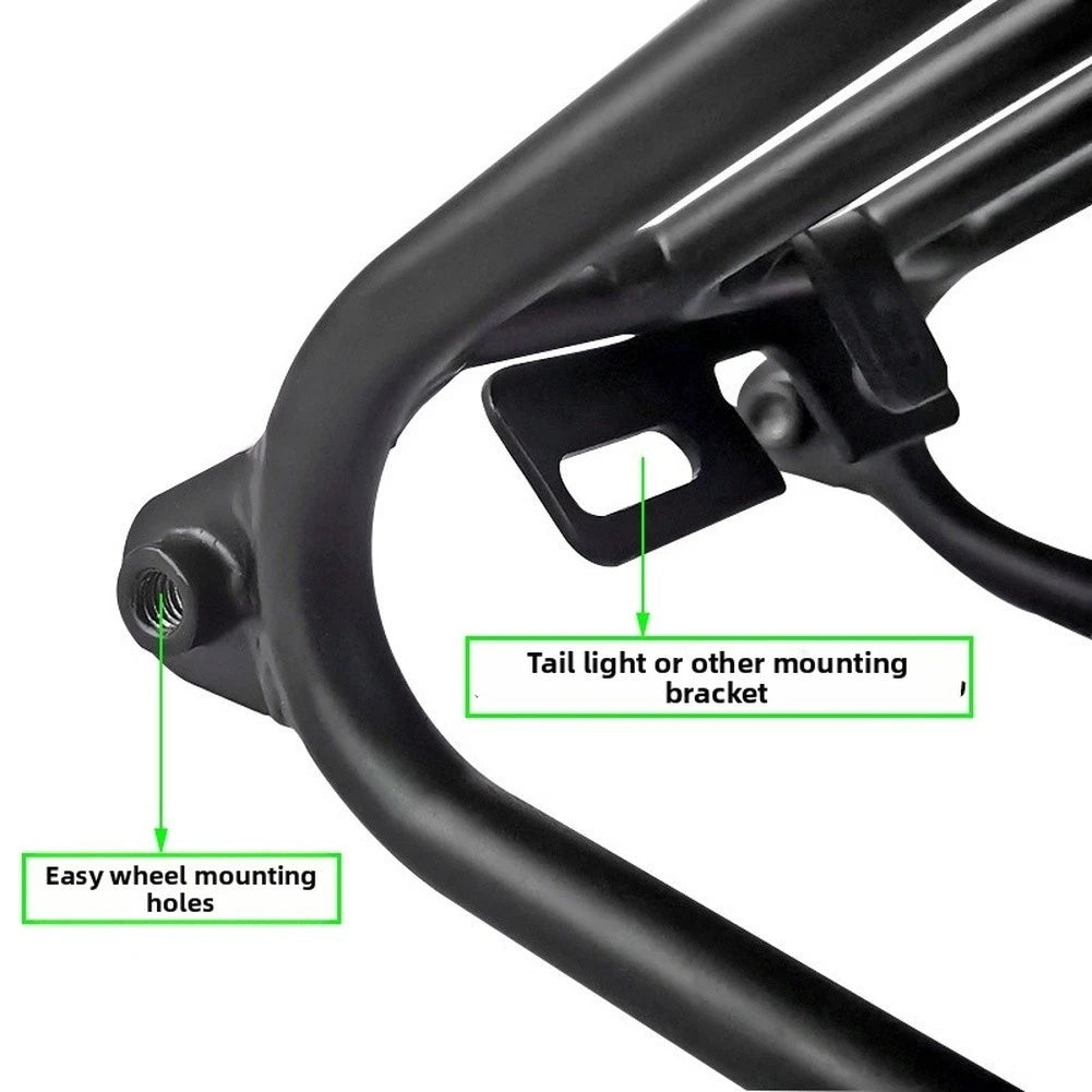 16" Folding Bike Rear Carrier Rack for Brompton (161-3/8 Tire)