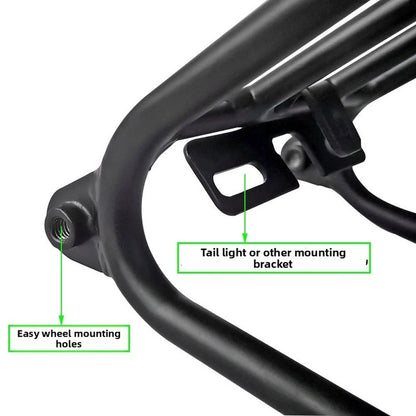 16" Folding Bike Rear Carrier Rack for Brompton (161-3/8 Tire)
