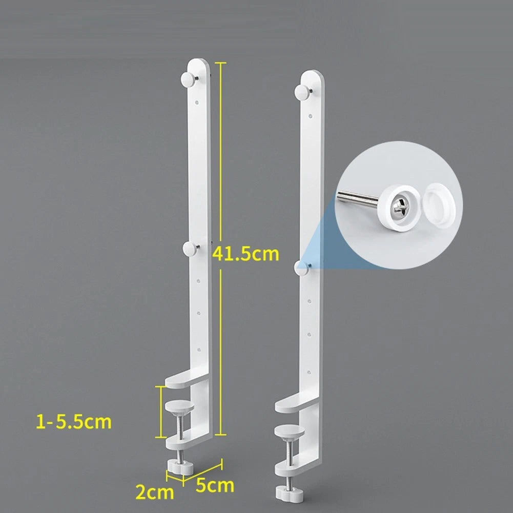 Set of 2 Nailless Desk Clamp Brackets for Pegboard Organizers
