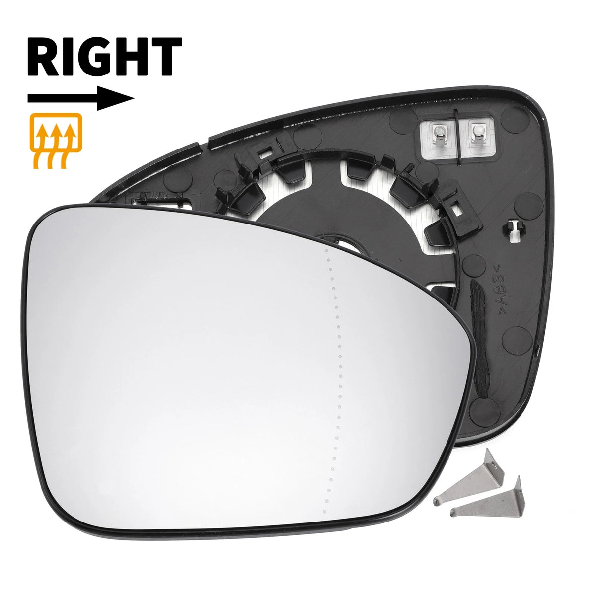 Right Side White Heated Mirror Glass for Renault Clio Megane
