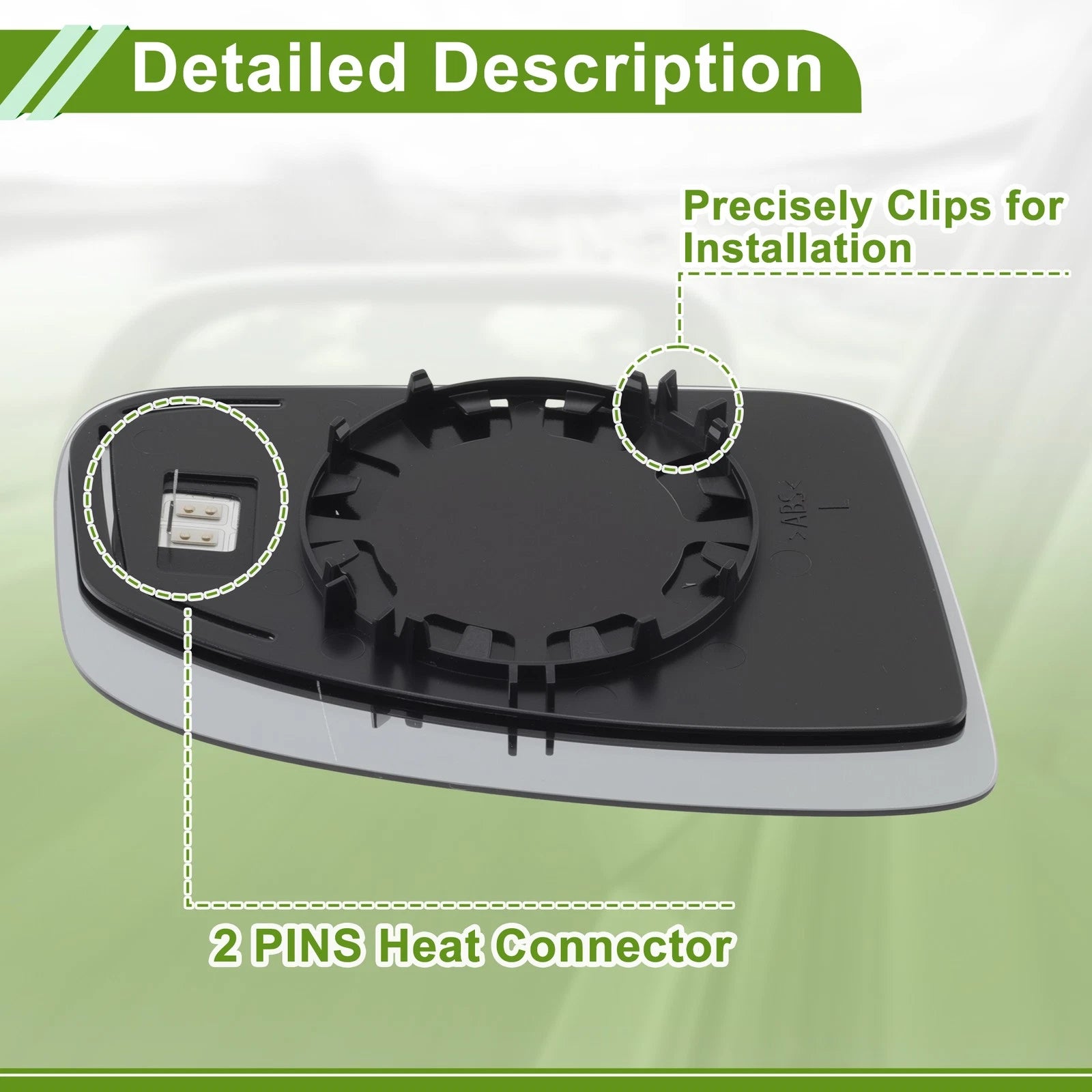 Left Driver Side Mirror Glass for Renault Espace (2002–2015) 963664123R
