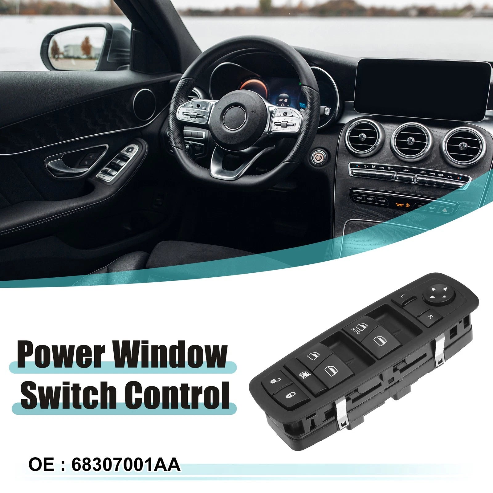 Front Driver Side Power Window Switch Control Fit for Dodge Journey (2011–2020)