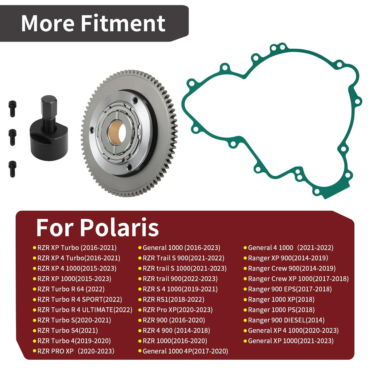 Flywheel Puller & One Way Bearing Kit for Polaris Ranger XP Crew 900 1000 (2014–2019)