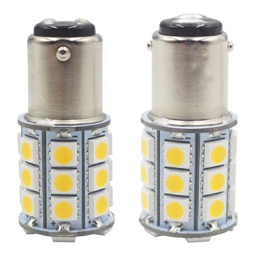 Pair 27-SMD BA15D Cabin Light Bulb for Marine Boat (1004 1076 1142)