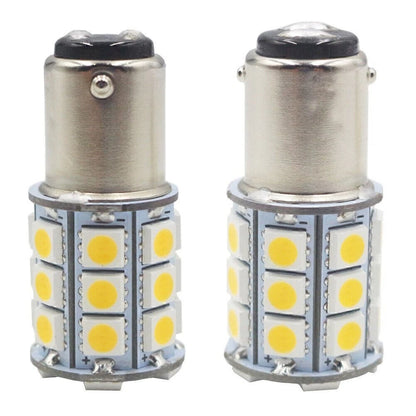 Pair 27-SMD BA15D Cabin Light Bulb for Marine Boat (1004 1076 1142)