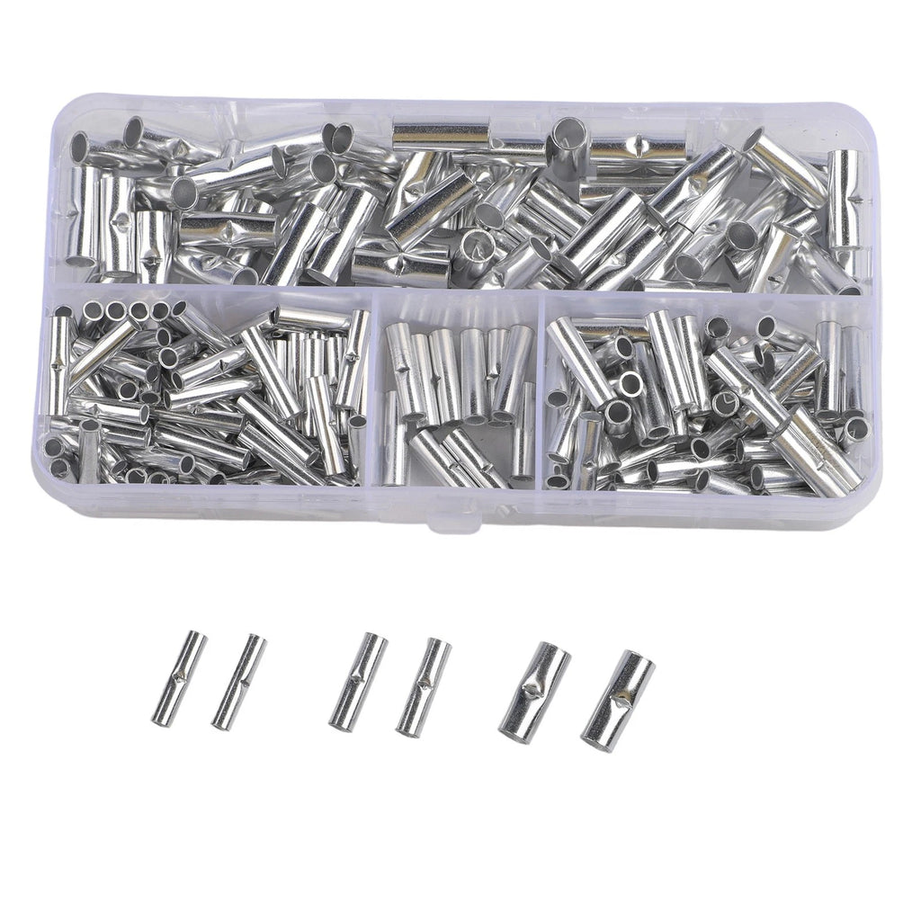 200PCS Non Insulated Butt Connectors for Electrical Wire Crimping