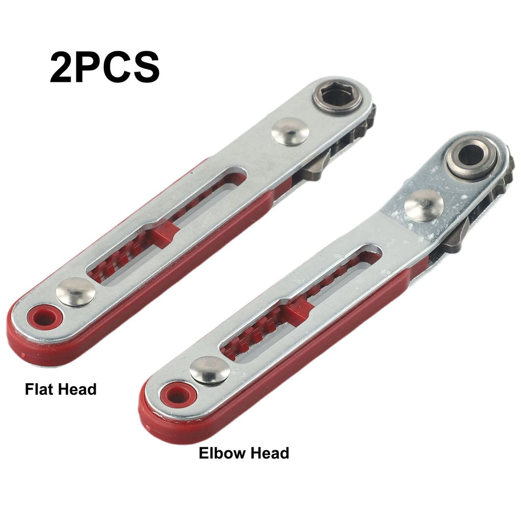 2x Ratchet Wrench Screwdriver Set 90 Degree Offset Handle Tools