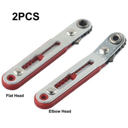 2x Ratchet Wrench Screwdriver Set 90 Degree Offset Handle Tools